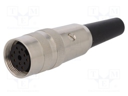 Connector: M16; female; for cable; IP40; plug; soldering; 60V; 3A