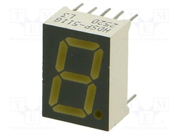 Display: LED; 7-segment; 14.22mm; 0.56"; No.char: 1; green; 2÷6mcd