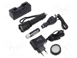 Torch: LED; 3.5h; 90lm,447lm,1000lm; IP65; BLACK EYE
