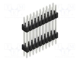 Connector: pin strips; pin header; male; PIN: 20; 1.27mm; THT; 2x10