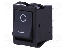 ROCKER; DPST-NO + DPST-NC; Pos: 2; OFF-ON; 16A/25VAC; 10A/30VDC