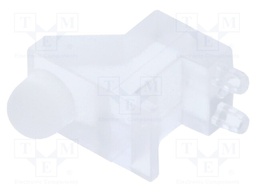 Fiber for LED; Ø3mm; Front: convex; angular,with PCB mounting