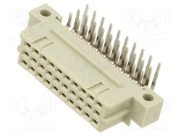 Connector: DIN 41612; socket; female; PIN: 30; angled; THT