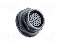Socket; Connector: circular; size D; female; PIN: 18; bayonet; 5A