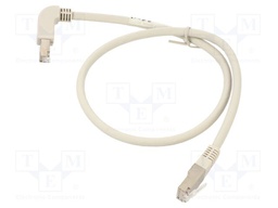 Patch cord; S/FTP; Cat: 6; RJ45 plug,RJ45 up angled plug; Cu; 0.5m