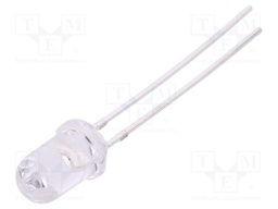 LED; 5mm; red; 500÷1000mcd; 15°; Front: convex; Pitch: 2.54mm