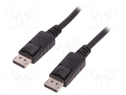 Cable; DisplayPort 1.1; DisplayPort plug,both sides; 1m; black