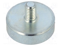 Magnet: permanent; hard ferrite; 18N; Ø: 16mm; H: 4.5mm; steel; steel