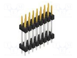 Connector: pin strips; pin header; male; PIN: 16; 2.54mm; THT; 2x8