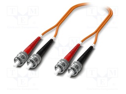 Fiber patch cord; OM1; ST/UPC,both sides; 1m; LSZH; orange