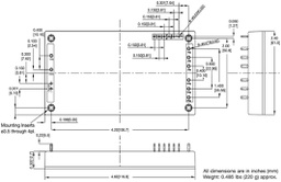 Isolated Board Mount DC/DC Converter, Railway, 1 Output, 600 W, 48 V, 12.5 A