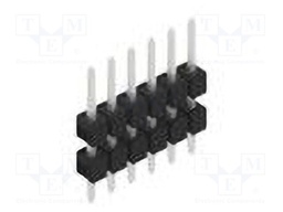 Connector: pin strips; pin header; male; PIN: 6; 2.54mm; THT; 1x6