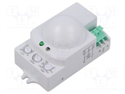 Microwave motion detector; wall mount; 230VAC; IP20; -20÷50°C