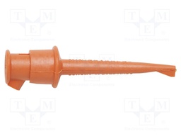Clip-on probe; hook type; 5A; 60VDC; orange; 2.29mm; L: 59.69mm