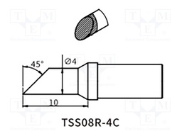 Tip; hoof; 4mm; QUICK-TS8