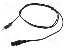 POWER CORD, CEE 7/16P-IEC C7, 2M, 2.5A