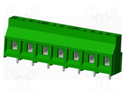Connector: PCB terminal block; terminal; angled; Plating: tinned