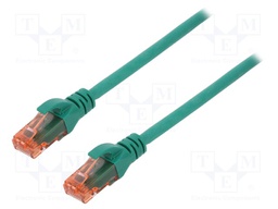 Patch cord; U/UTP; 6; stranded; Cu; LSZH; green; 10m; 26AWG
