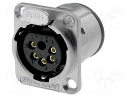 Socket; XLR; female; PIN: 5; soldering; 3.5mm