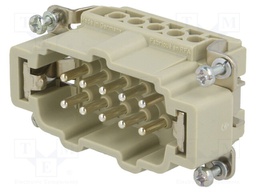Connector: rectangular; male; Han Ex; PIN: 10; 10+PE; size 10B; 16A