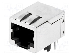 Socket; RJ45; PIN: 8; shielded,with isolation transformer; THT
