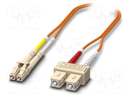 Fiber patch cord; OM1; LC/UPC,SC/UPC; 1m; LSZH; orange