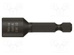 Screwdriver bit; hex socket; Socket: HEX 9mm; Overall len: 50mm
