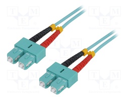 Connector: fiber optic; patchcord; multi mode duplex (MM); male