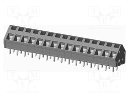 Connector: PCB terminal block; terminal; angled 45°; on PCBs