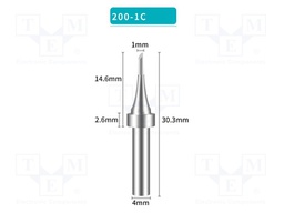 Tip; hoof; 1mm; for soldering station; BK3500