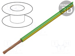 Wire; H05V-K,LgY; stranded; Cu; 2.5mm2; PVC; green-yellow; 50m