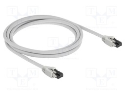 Patch cord; S/FTP; Cat: Cat 8.1; RJ45 plug,both sides; 2m; grey