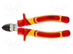 Pliers; side,cutting,insulated; 160mm; chrom-nickel steel