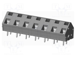 Connector: PCB terminal block; terminal; angled 45°; on PCBs