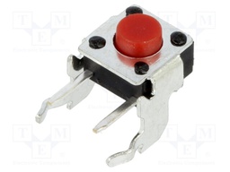 Microswitch TACT; SPST-NO; Pos: 2; 0.05A/24VDC; THT; none; 2.6N