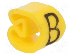 Markers for cables and wires; 2.5÷5mm; PVC; yellow; leaded