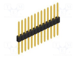Connector: pin strips; pin header; male; PIN: 13; 1.27mm; THT; 1x13