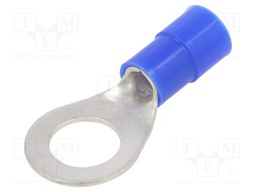 Tip: ring; M12; Ø: 13mm; 16mm2; crimped; for cable; insulated; tinned