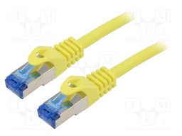 Patch cord; S/FTP; 6a; stranded; CCA; LSZH; yellow; 3m; 26AWG