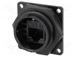 Coupler; RJ45; DC; PIN: 8; Cat: 6; Layout: 8p8c; Locking: bayonet