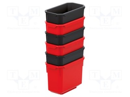 Container: cuvette; black,red; 140x75x105mm; 6pcs; X BLOCK