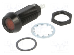 Indicator: LED; flat; 24÷28VDC; Cutout: Ø12.7mm; IP67; ØLED: 10mm