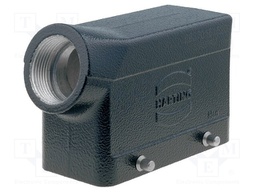 Enclosure: for HDC connectors; Han M; size 24B; for cable; angled