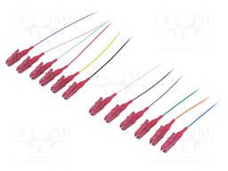 Connector: fiber optic; patchcord; both sides,LC; snap fastener