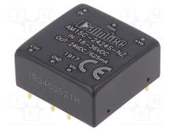 Converter: DC/DC; 15W; Uin: 18÷36V; 24VDC; Iout: 0.625A; 1"x1"; 15g
