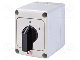 Switch: cam switch; Stabl.pos: 2; 25A; 0-1; in housing; Poles: 4