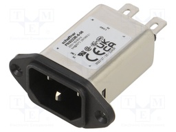 Filtered IEC Power Entry Module, IEC C14, General Purpose, 6 A, 250 VAC