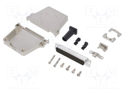 D-Sub; PIN: 37; male; shielded,with strain relief; straight