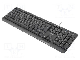 Keyboard; black; USB A; wired,slim,US layout; Len: 1.8m