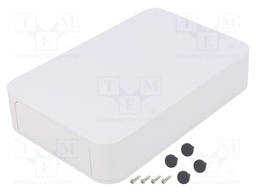 Enclosure: with panel; PF; X: 125mm; Y: 190mm; Z: 35mm; ABS; white
